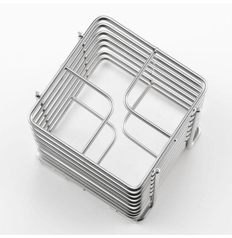 ヨシカワ 日本製 燕三条 Hi! ツールスタンド 仕切り付き カトラリースタンド ステンレス製 隅に置けるスクエア型 四角 ぴったり置けるしかくいツールスタンド キッチン収納 Yoshikawa シンプル