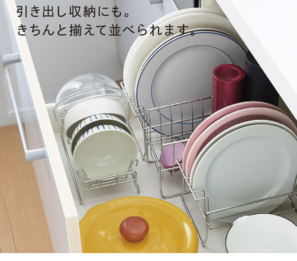 to Unify ユニファイ お皿の水切り 大皿用 日本製 燕三条 食洗機対応 水切りラック オールステンレス製 水切りかご 皿立て 収納 ヨシカワ Yoshikawa 1306226