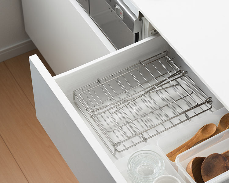 to Unify ユニファイ ミニ折りたたみ水切りカゴ 日本製 燕三条 食洗機対応 水切りラック オールステンレス製 折りたたみ式 水切りかご 皿立て ヨシカワ Yoshikawa 1306229