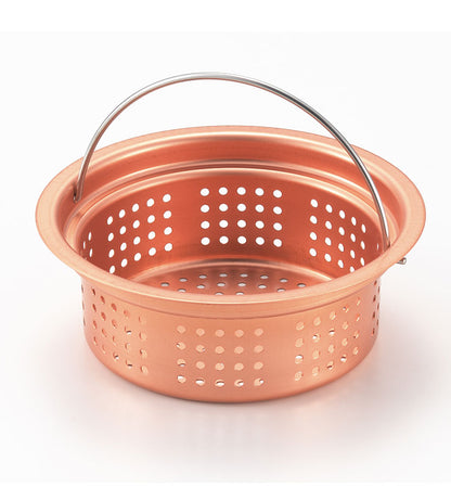 日本製 燕三条 純銅製 ゴミ受け 浅型 流し用 シンク 排水口 ごみ受け 13.5cm 抗菌 ぬめり ヌメリ 対策 悪臭防止 ゴミポケット ごみポケット かご カゴ バスケット 排水溝