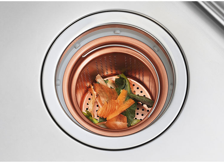 日本製 燕三条 純銅製 ゴミ受け 深型 流し用 シンク 排水口 ごみ受け 13.5cm 抗菌 ぬめり ヌメリ 対策 悪臭防止 ゴミポケット ごみポケット かご カゴ バスケット 排水溝