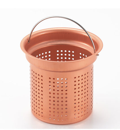 日本製 燕三条 純銅製 ゴミ受け 深型 流し用 シンク 排水口 ごみ受け 13.5cm 抗菌 ぬめり ヌメリ 対策 悪臭防止 ゴミポケット ごみポケット かご カゴ バスケット 排水溝