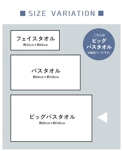ホテルライクビッグバスタオル2枚セット バスタオル 大判 2枚 セット 厚手 全14色 ホテル仕様 80×140cm 極弾力 吸水性抜群 まとめ買い ビッグバスタオル タオル ギフト プレゼント 贈り物(代引不可)