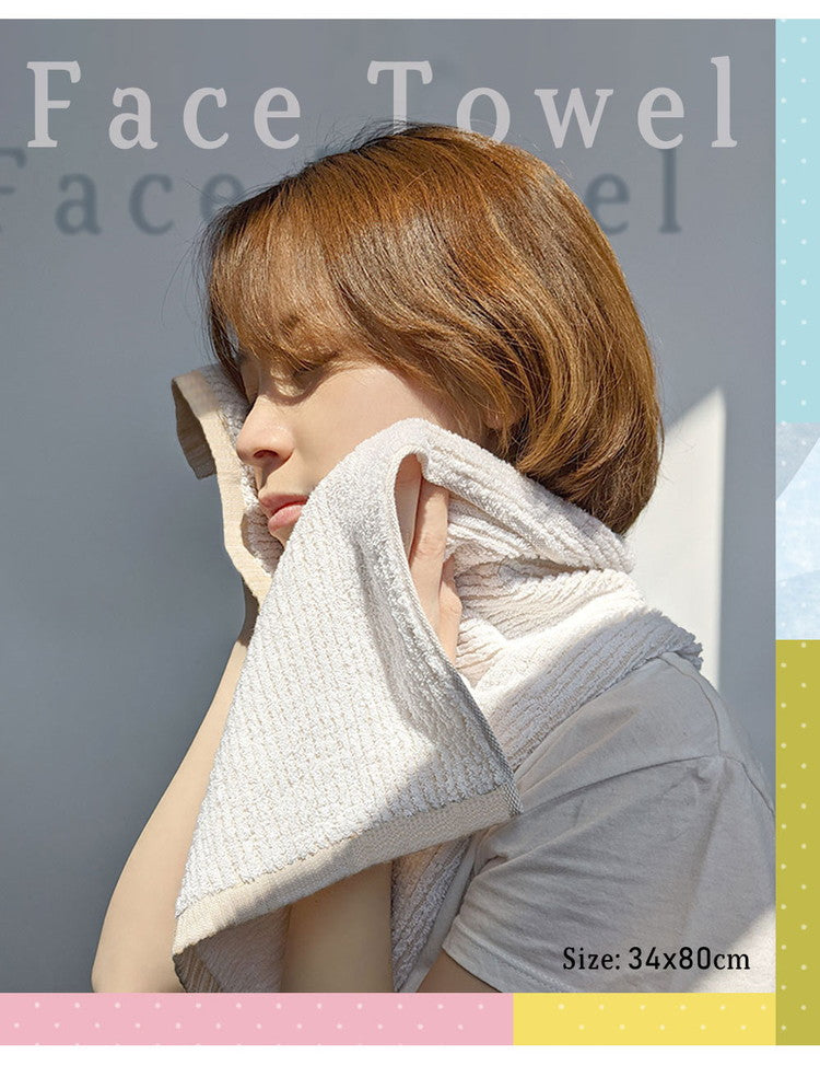 マシュマロストライプフェイスタオル 今治タオル フェイスタオル 4枚 セット 中厚 ベビー 赤ちゃん かわいい 34×80cm 綿100% 日本製 今治タオル 無地 吸水 マシュマロストライプ(代引不可)