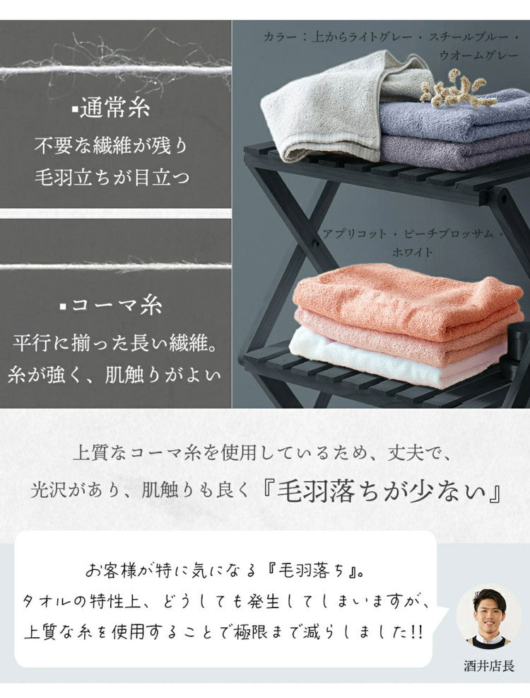 リッチホテルフェイスタオル4枚 日本製 フェイスタオル 4枚セット 厚手 全10色 ホテル仕様 34×85cm タオル 泉州タオル 吸水性抜群 おしゃれ ロングパイル リッチホテル まとめ買い(代引不可)