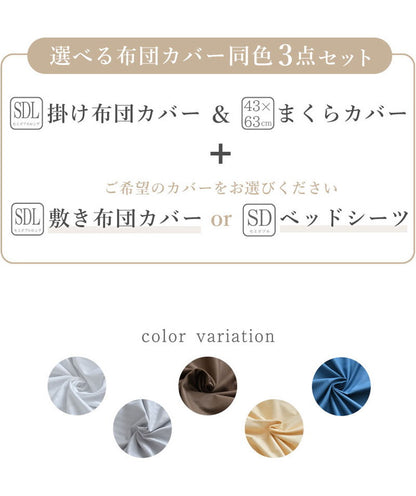 ダニ通過率0% カバー3点セット セミダブルロング 約170×210cm ダニを通さない生地 高密度繊維 防ダニ ホテル仕様 掛け布団カバー 敷布団カバー or ボックスシーツ 枕カバー 布団カバー 寝具カ