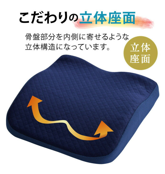 しりピタ クッション 40×40cm 洗える 3D 樹脂ファイバー 通気性 弾力性 メッシュ構造(代引不可)