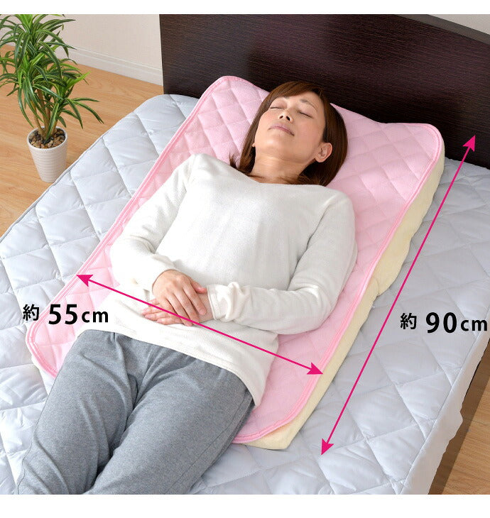 なだらか枕専用パッド 55×90cm 標準サイズ用 枕カバー 綿100% パイル生地 洗濯OK 選べる2色(代引不可)