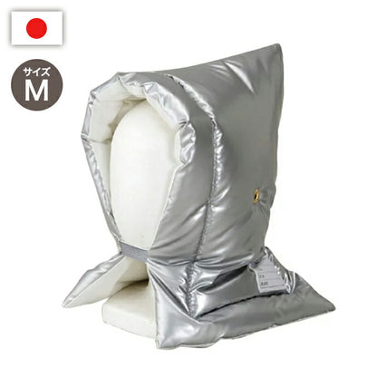 防災頭巾 M アルミ防災頭巾 アルミ蒸着 難燃素材を使用 日本製 28×42cm 【(公財)日本防炎協会認定品】 防災ずきん 防災製品 防災グッズ カネカロン スーパーエクスター 難燃生地 難燃わた 防災(代引不可)