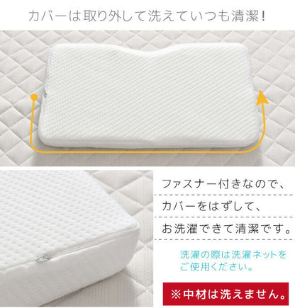 枕 まくら 頸椎サポート枕 約32×52cm 整体師が勧める いびき対策 体圧分散 くぼみ設計 快眠枕 首サポート 頸椎安定 仰向け 横寝 カバーが洗える(代引不可)