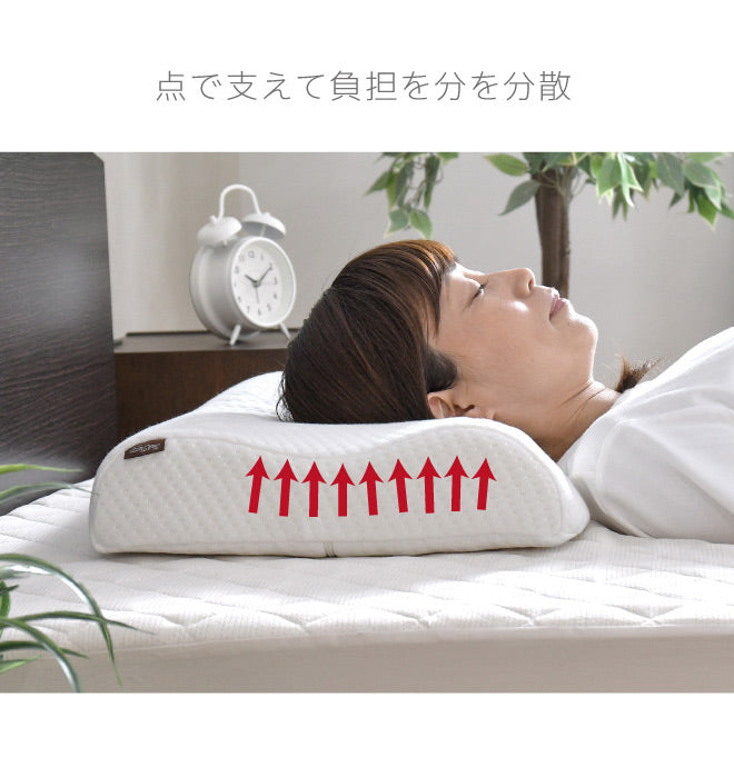 枕 まくら 点で支える枕 38×50cm 整体師が勧める 指圧効果 低反発ウレタンフォーム いびき対策 体圧分散 くぼみ設計 快眠枕 首サポート 仰向け 横寝(代引不可)