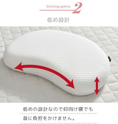 枕 まくら 寝返り枕 30×50cm 低め 整体師が勧める 低反発ウレタンフォーム いびき対策 体圧分散 快眠枕 寝返りスムーズ フィット 仰向け 横寝(代引不可)