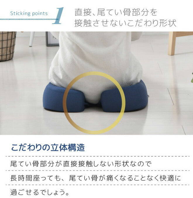 お尻ラップクッション 約36×40cm 整体師が勧める 低反発ウレタンフォーム もっちり やわらか 優しい デスクワーク おしり 座布団 椅子 いす(代引不可)
