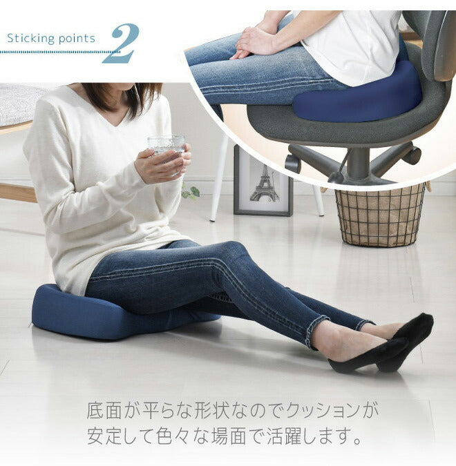 お尻ラップクッション 約36×40cm 整体師が勧める 低反発ウレタンフォーム もっちり やわらか 優しい デスクワーク おしり 座布団 椅子 いす(代引不可)