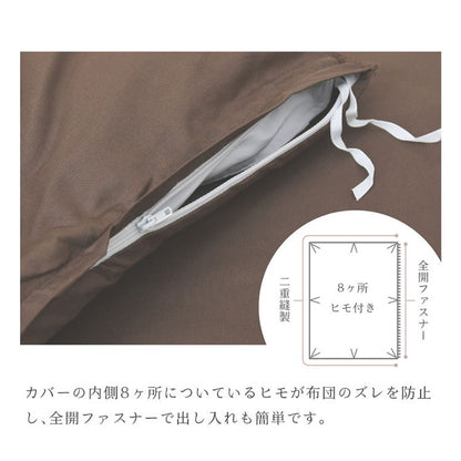 ダニ通過率0％ 掛け布団カバー ジュニア シングルロング セミダブルロング ダブルロング 135×185cm 150×210cm 170×210cm 190×210cm ダニを通さない 防ダニ ホテル仕様 カバー 布団カバー 寝具カバー