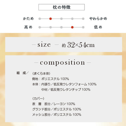 枕 整体師が勧める チップ枕 32×54cm 小さめ 低め 低反発ウレタンチップまくら 体圧分散 横寝 寝返り 癒し枕 快眠 先生監修 こだわりカーブ形状 カバー 洗える 贈り物 寝具 インテリア おしゃれ 寝具(代引不可)