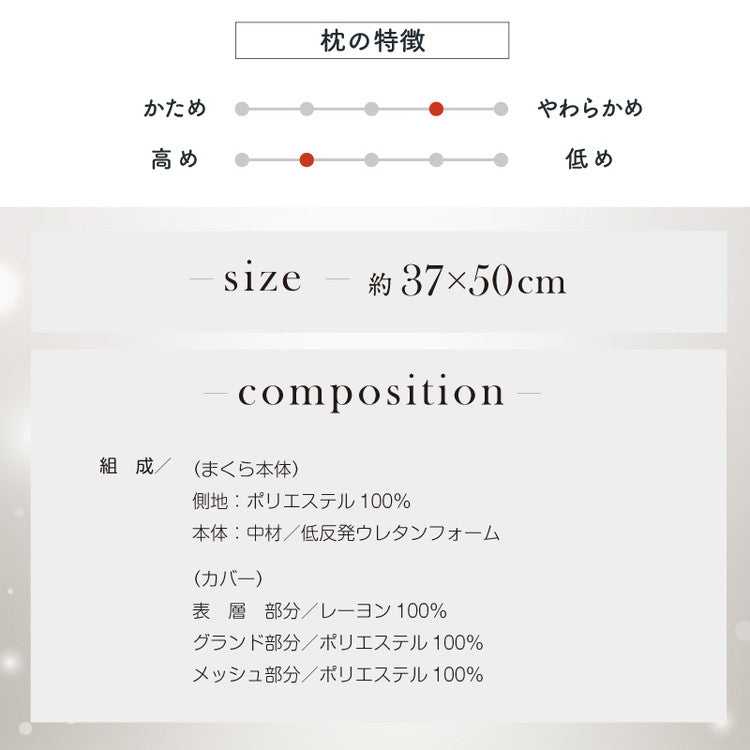 枕 整体師が勧める 点で支える枕 37×50cm 小さめ もっちり 低反発ウレタンフォーム 体圧分散 指圧効果 フィット 頸椎安定 快眠枕 まくら 先生監修 首サポート カバーが洗える(代引不可)