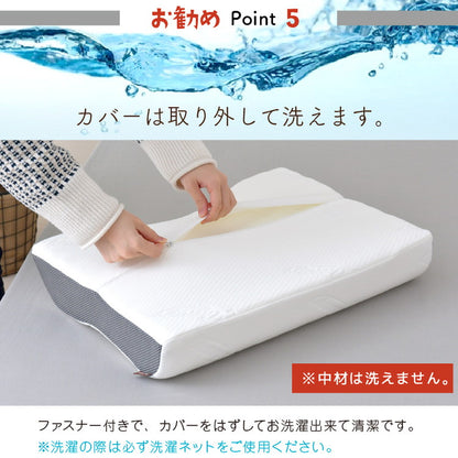 枕 整体師が勧める 点で支える枕 37×50cm 小さめ もっちり 低反発ウレタンフォーム 体圧分散 指圧効果 フィット 頸椎安定 快眠枕 まくら 先生監修 首サポート カバーが洗える(代引不可)