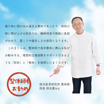 枕 整体師が勧める 点で支える枕 37×50cm 小さめ もっちり 低反発ウレタンフォーム 体圧分散 指圧効果 フィット 頸椎安定 快眠枕 まくら 先生監修 首サポート カバーが洗える(代引不可)