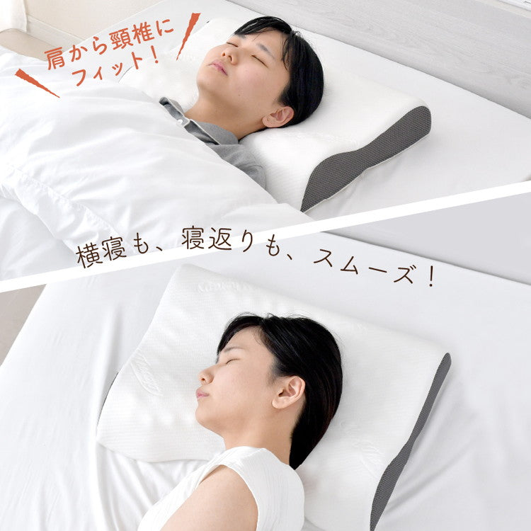 枕 整体師が勧める 点で支える枕 37×50cm 小さめ もっちり 低反発ウレタンフォーム 体圧分散 指圧効果 フィット 頸椎安定 快眠枕 まくら 先生監修 首サポート カバーが洗える(代引不可)