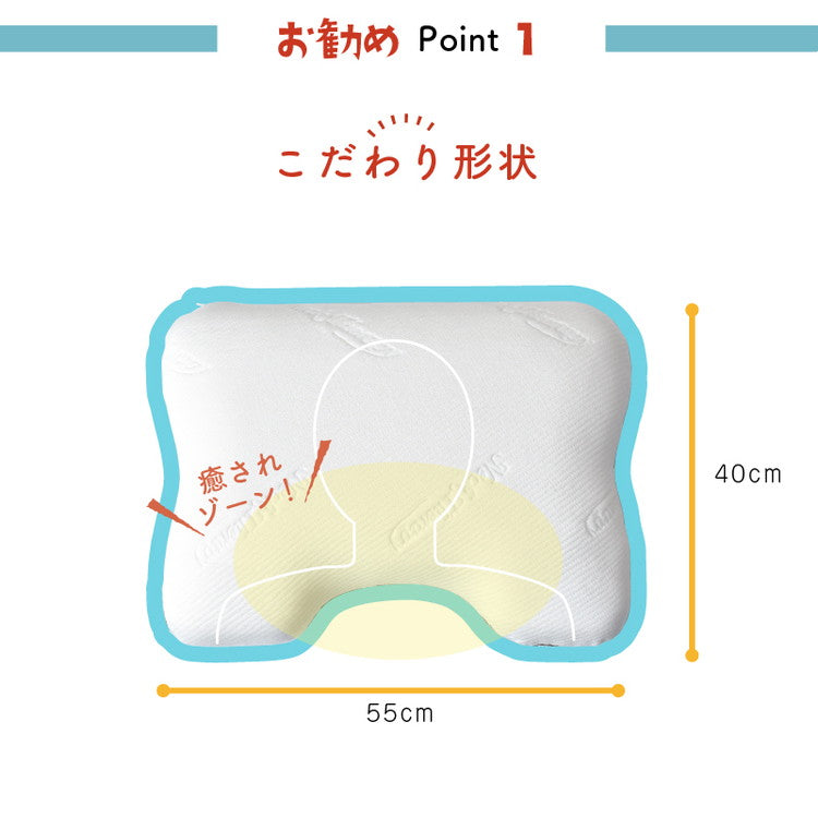 枕 整体師が勧める 肩までフィット枕 40×55cm じんわり 低反発ウレタン 体圧分散 肩までリラックス 包み込む枕 癒し枕 快眠枕 まくら 先生監修 首サポート カバーが洗える 贈り物(代引不可)