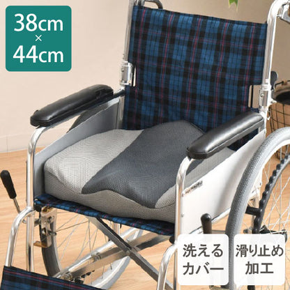 ラテックス クッション お尻サポート 介護ヘルパーさんお勧め 天然ラテックス 38×44cm 車いす シートクッション 耐久性 体圧分散 床ずれ軽減 弾力 洗えるカバー 介護 座布団 プレゼント ギフト(代引不可)