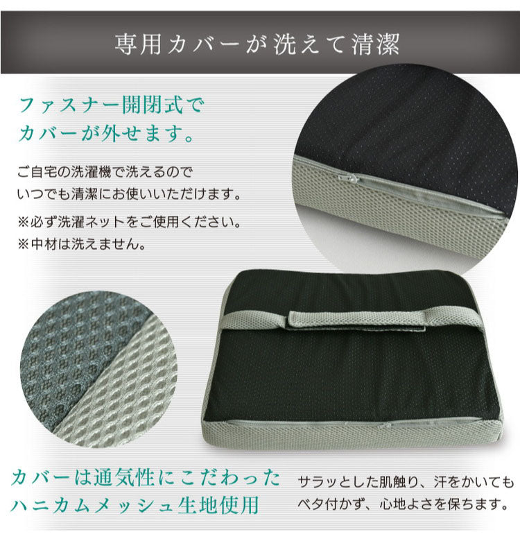 ラテックス クッション 腰サポート 介護ヘルパーさんお勧め 天然ラテックス 33×37cm 車いす 背あて 耐久性 体圧分散 床ずれ軽減 弾力 洗えるカバー 座布団 プレゼント ギフト 介護 サポート 滑り止め(代引不可)