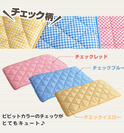 日本製 ドット柄 ごろ寝マット 65×115cm チェック ドット お昼寝布団 ごろ寝 長座布団 車中泊 安心の国産品 ふとん屋さんが作った長座布団 敷布団 布団 国産 固綿 高品質 日本(代引不可)