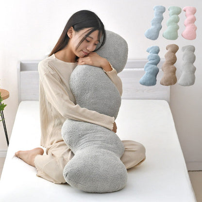 にょろりん 抱き枕 クッション 40×100cm 40×120cm 癒やし リラックス 洗える 整体院の先生がお勧め 精神科医の先生がお勧め ふわふわ タオル地 かわいい 腰痛 いびき 改善 横向き 枕(代引不可)