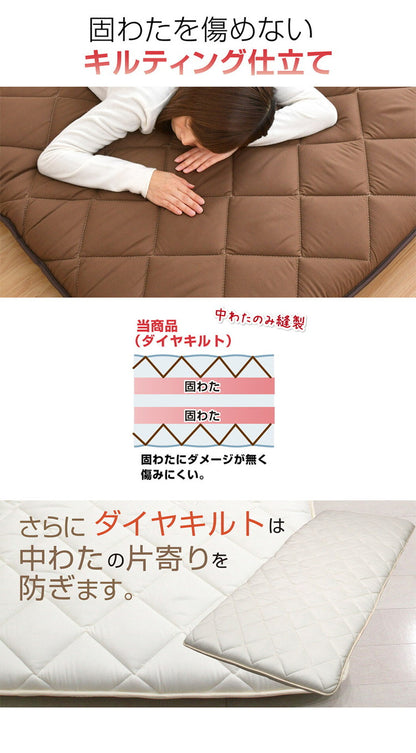 極厚日本製敷布団 5層構造 シングルロング 抗菌 防ダニ 防臭 速乾 東洋紡フィルハーモニー綿使用 底付き感なし ほこりが出にくい オゾン加工 除菌 防臭 国産 圧縮梱包 敷布団 布団(代引不可)