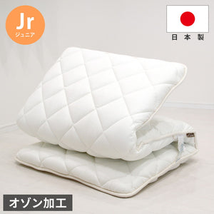 国産 ジュニア 極厚敷布団 約85×185cm ボリューム 敷き布団 固綿入り 底付き軽減 敷き布団 オールシーズン 布団 無地 シンプル オゾン加工 マットレス不要 日本製 子ども 女性(代引不可)