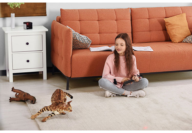 PETCUBE Play 2 ペットカメラ 見守りカメラ レーザートイ搭載 犬 猫 小型 高画質 双方向音声 会話 マイク 録画 暗所 夜 広角 ズーム いたずら防止 声かけ フルHD Alexa 通知 AI wifi アプリ