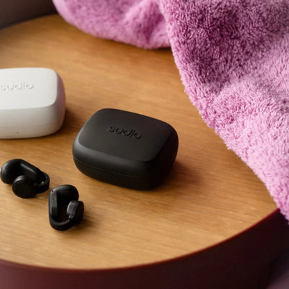 【国内正規品】 sudio B3 イヤーカフ型オープンイヤーイヤホン クリップ ワイヤレス Bluetooth SBC 防水 IPX4 マイク 音声アシスタント コンパクト 北欧 おしゃれ ながら聞き USB TypeC ブラック