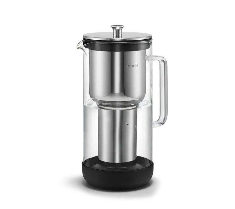 aarke アールケ Purifier 浄水ポット 浄水器 カラフェ型 パウダー 顆粒 リフィル式 繰り返し使えるカートリッジ BWT ガラス製 ステンレス エコ 環境に優しい 手軽 おしゃれ スタイリッシュ 北欧