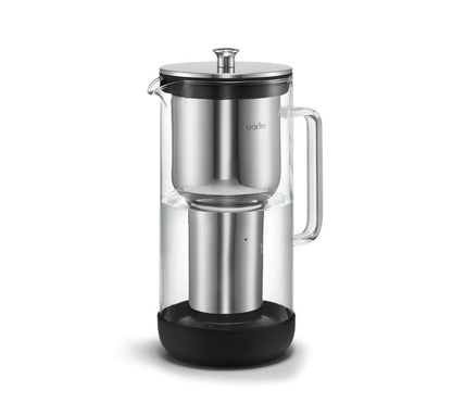 aarke アールケ Purifier 浄水ポット 浄水器 カラフェ型 パウダー 顆粒 リフィル式 繰り返し使えるカートリッジ BWT ガラス製 ステンレス エコ 環境に優しい 手軽 おしゃれ スタイリッシュ 北欧