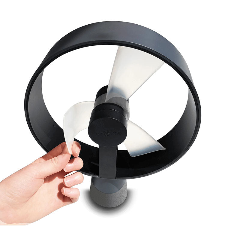 【国内正規品】 air&me AIRAIN 卓上扇風機 ファン 無段階調節 静音 コンパクト スリム おしゃれ スタイリッシュ デザイン 柔らかい羽根 指をいれても安全 USB給電 木目 ウッド 持ち運び アウトドア