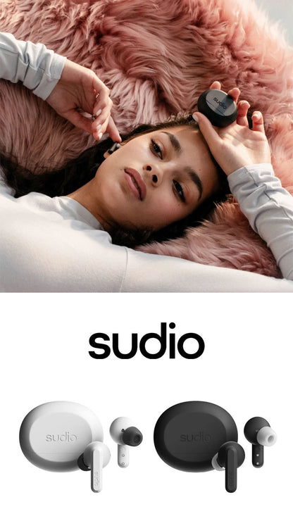 【国内正規品】 sudio A3 Pro カナル型完全ワイヤレスイヤホン Bluetooth アクティブノイズキャンセリング SBC 防水 IPX4 マイク 音声アシスタント イヤーチップ コンパクト USB TypeC 北欧 おしゃれ