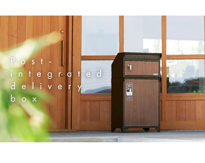 宅配ボックス ポスト付き 一戸建て用 錆にくいガルバリウム鋼板使用 おしゃれ 一体型 置き型 ポスト 大容量 スタンドポスト 宅配ポスト 郵便ポスト スタンドタイプ モダン 北欧(代引不可)