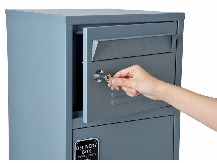SETOCRAFT 宅配ボックス ポスト付き ロッカー型 一戸建て用 自宅用 おしゃれ 一体型 置き型 ポスト 大容量 スタンドポスト 宅配ポスト 郵便ポスト 自宅用 モダン アメリカン