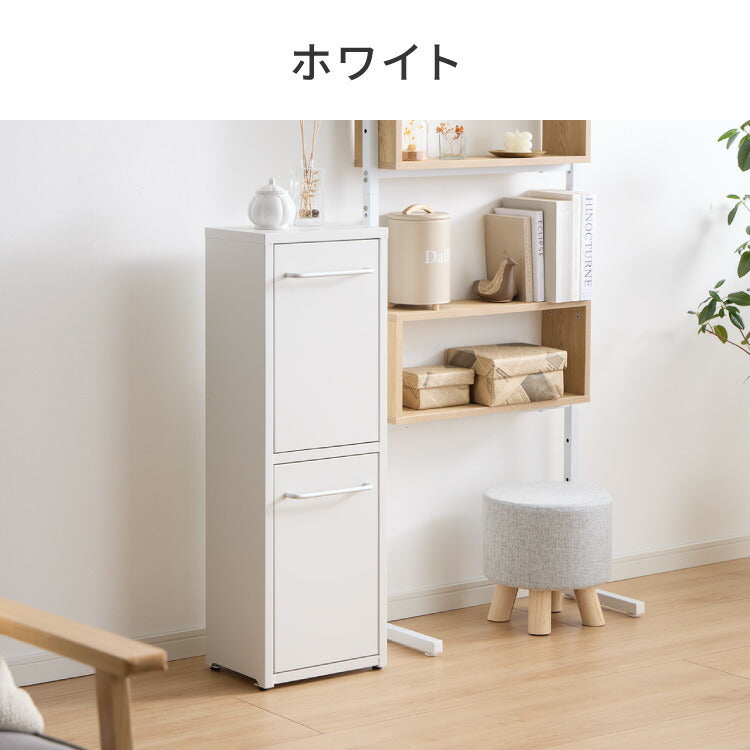 セトクラフト ゴミ箱 分別 縦型 2段 ガルバリウム鋼板&ステンレス おしゃれ キッチン ふた付き 2分別 大容量 ワゴン 40L ダストボックス リビング ペダル ごみ箱 足踏み 新生活(代引不可)