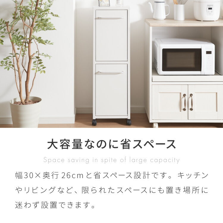 セトクラフト ゴミ箱 分別 縦型 2段 ガルバリウム鋼板&ステンレス おしゃれ キッチン ふた付き 2分別 大容量 ワゴン 40L ダストボックス リビング ペダル ごみ箱 足踏み 新生活(代引不可)