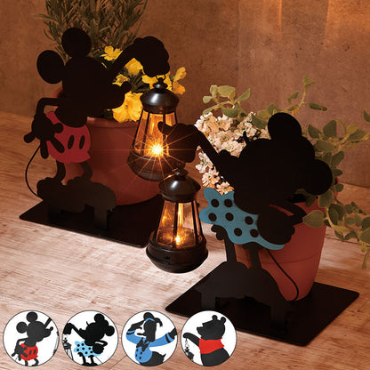 ソーラーライト 屋外 ディズニー ガーデン 光センサー付 庭 ライト かわいい おしゃれ シルエットソーラー オーナメント Disney ミッキー ミニー ドナルド プーさん 防雨仕様 ランプ(代引不可)