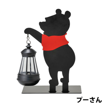 ソーラーライト 屋外 ディズニー ガーデン 光センサー付 庭 ライト かわいい おしゃれ シルエットソーラー オーナメント Disney ミッキー ミニー ドナルド プーさん 防雨仕様 ランプ(代引不可)