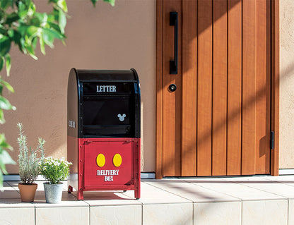 ミッキー宅配メールボックス 【幅36×奥行36×高75cm】 ディズニー スタンド型 ポスト 郵便受け 置き型ポスト 郵便ポスト