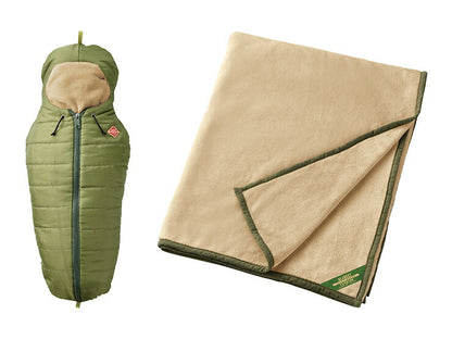 ブランケット キャンプ風 クッション ブランケット Lサイズ ダウンブランケット ひざ掛け 膝掛け ひざかけ 寝袋型クッション 枕