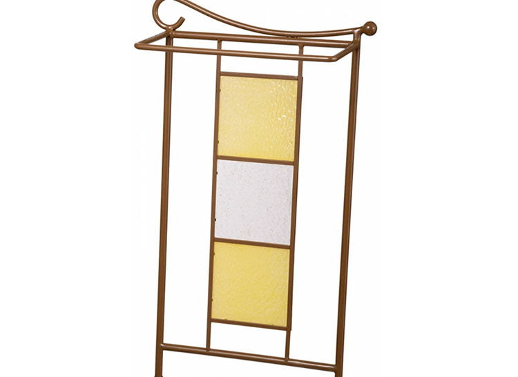 アンブレラハンガー 傘立て おしゃれ ステンドグラス かわいい 北欧 傘置き 収納 傘ホルダー アイアン 引っ掛けアンブレラスタンド レトロ アンティーク調 ブラウン スクエア SI-2923(代引不可)