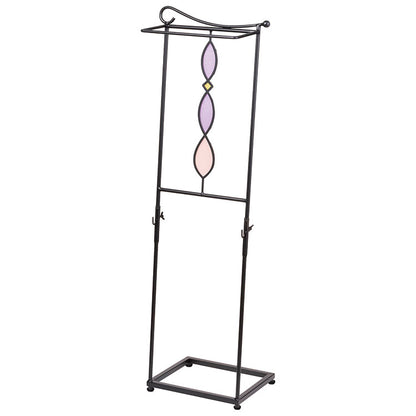 アンブレラハンガー 傘立て おしゃれ ステンドグラス かわいい 北欧 傘置き 収納 傘ホルダー アイアン 引っ掛けアンブレラスタンド レトロ アンティーク調 ブラック ウェーブ SI=2924(代引不可)