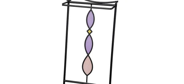 アンブレラハンガー 傘立て おしゃれ ステンドグラス かわいい 北欧 傘置き 収納 傘ホルダー アイアン 引っ掛けアンブレラスタンド レトロ アンティーク調 ブラック ウェーブ SI=2924(代引不可)