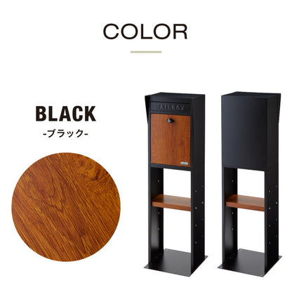 ポスト 置き型 スタンド ガルバリウム GALVA郵便ポスト 2色 郵便受け 郵便ポスト スリム 棚付き おしゃれ 鍵付き 北欧 宅配 スタンドポスト メールボックス A4対応(代引不可)