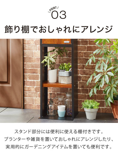 ポスト 置き型 スタンド ガルバリウム GALVA郵便ポスト 2色 郵便受け 郵便ポスト スリム 棚付き おしゃれ 鍵付き 北欧 宅配 スタンドポスト メールボックス A4対応(代引不可)